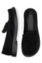 Women's Black Suede Flat Sole Loafer Ballet Flats & Daily Casual Shoes - 4