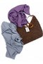 Sikkhome Prime Plum Scarf & Elegant Silver Scarf and Bag Triple Elegance Set