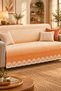 Multi-Purpose Modern Bohemian Velvet Sofa Cover, Sofa Bed Cover Set with Non-Slip Foam 3,3,1,1 - 3