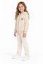 34410-26 Girl's Zippered Hooded Sweatshirt with Silver Stone Detail, Ages 5–8 - 3