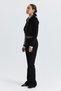 Zippered Sweatshirt and Bell-Bottom Sweatpants Set - 2