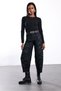 Black Buttoned Long Sleeve Modal T-Shirt 47319 - 3