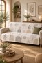 Multi-Purpose Modern Bohemian Velvet Sofa Cover, Sofa Bed Cover Set with Non-Slip Foam 3,3,1,1 - 2