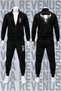 Gym Bull Printed Zippered High Collar Tracksuit Set