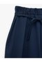 Loose Cut Balloon Fit Barrel Pants with Tie-Up Detail - 3