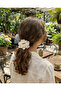 Floral Rubber Band Set - Pearlized Hydrangea Pattern Hair Tie