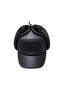 Men's Winter Vegan Leather Hat with Earflaps and Fur - 5