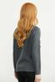 Round Neck Embroidery Detailed Knitwear Sweater - Dark Gray - 6