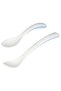 Börja Baby Spoon, White-Blue, 2 Pieces