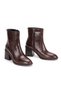 Women's Crocodile Patterned Thick Heeled Boots - 4