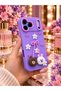 iPhone 17 Pro Max Compatible - Cute Silicone Phone Case with Embossed 3D Bow & Daisy Pattern - Camera Protected - 2