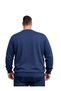 Indigo Crew Neck Knitwear Plus Size Men's Sweater - 2