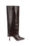 Women's Stylish Boots with Thin Heels and Trouser-Leg Model Design - 5