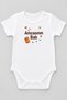 Uncle's Honey Printed Baby Girl Bodysuit 100% Cotton Baby Boy Bodysuit Short Sleeve Snap Fastener Bodysuit Gift Baby Bodysuit Ecru Body-25-Amca