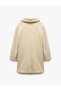 Long Sleeve Double-Breasted Detachable Faux Fur Collar Cashmere Coat - 2