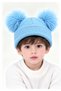 Baby Kids Double Pompom Beanie Unisex Winter Warm Hat 0-4 Years Old