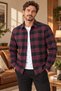 Men's Winter Plaid Flannel Shirt 100% Cotton Long Sleeve Single Pocket Comfortable Fit