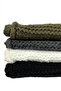 Tasseled Thick Special Knitted Winter Soft Textured Knitwear Unisex Scarf - 4