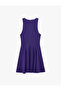 Crepe Scuba Fabric Slim Fit Sleeveless Crew Neck Mini Dress - 2