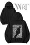 Michael Jackson Gray Back Printed Zippered Hooded Black Cardigan (2 Yarns)