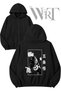 Jujutsu Kaisen Gojo Satoru Back Printed Zippered Hooded Black Cardigan (2 Yarns)
