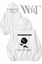 Rammstein Was Ich Liebe Back Printed Zippered Hooded White Cardigan (2 Yarns)