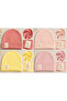 Baby Girl 4-Piece 100% Cotton Newborn Nature Label Folded Hat Set - 3