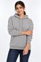 Soft Puff Fabric Women's Gray Color Sweatshirt with Side Pockets - 7
