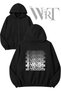 If I Am Only My Thoughts Back-Printed Zippered Hooded Black Cardigan (2 Yarns)