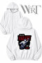Islam Makhachev Retro Back Printed Zippered Hooded White Cardigan (2 Yarn)