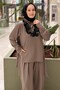 Kahma Short Front, Long Back Blouse and Pants Set with Accessories - 3
