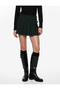Slim Fit Metal Buckle Detailed Pleated Mini Skirt - 3