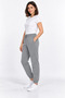 Women's Gray Sweatpants with Soft 3-Thread Elastic Cuffs - 6