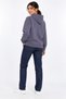 Soft Puff Fabric Women's Smoked Color Sweatshirt with Side Pockets - 7