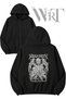 Megadeth Glasses Back Print Zippered Hooded Black Cardigan (2 Yarns)