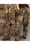 Trend Special Design High Waist Cargo Pocket Detail Adjustable Waist Camouflage Baggy Jean Pants-High Rise Foldable Belt Detail Camouflage Jean - 2