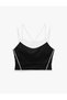 Slim Fit Layered Rope Strap Ribbed Sleeveless Sports Tank Top