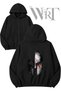 Spartan 9 Back Printed Zippered Hooded Black Cardigan (2 Yarns)
