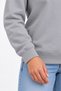 Soft Puff Fabric Women's Gray Color Sweatshirt Crew Neck Comfortable Fit - 6