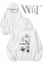 Life Is Strange 2 Back Printed Zippered Hooded White Cardigan (2 Yarns)