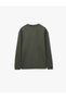 Color Contrast Long Sleeve Embroidered Crew Neck Sweatshirt - 2