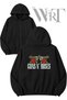 Guns N Roses 20 Back Printed Zippered Hooded Black Cardigan (2 Yarn)