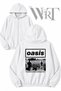 Oasis Back Printed Zippered Hooded White Cardigan (2 Yarns)