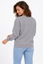 Soft Puff Fabric Women's Gray Color Sweatshirt Crew Neck Comfortable Fit - 5