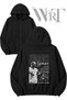 Kendrick Lamar 1 Back Printed Zippered Hooded Black Cardigan (2 Yarns)