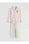 Lcw Kids White Shirt Collar Girls Pajamas Set - 3