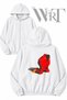 Kanye West 5 Back Printed Zippered Hooded White Cardigan (2 Yarns)