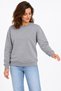 Soft Puff Fabric Women's Gray Color Sweatshirt Crew Neck Comfortable Fit - 2
