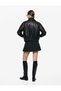 Slim Fit Metal Buckle Detailed Pleated Mini Skirt - 5