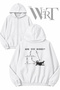 Bateri Drum Müzik 6 Back Printed Zippered Hooded White Cardigan (2 Yarns)